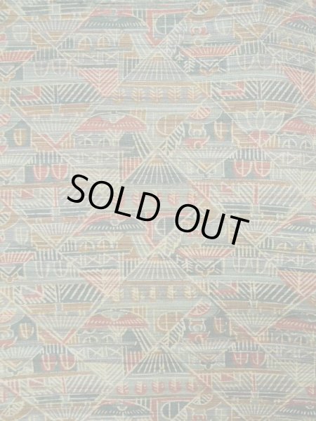 Photo5: L0119P Used Japanese womenSmoky Pale Kahki KOMON dyed / Silk. House,   (Grade A) (5)