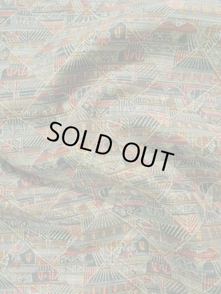 Photo10: L0119P Used Japanese womenSmoky Pale Kahki KOMON dyed / Silk. House,   (Grade A) (10)