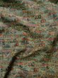 Photo11: L0119P Used Japanese womenSmoky Pale Kahki KOMON dyed / Silk. House,   (Grade A) (11)