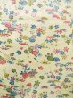 Photo3: L0119Q Used Japanese womenShiny Creamy Cream KOMON dyed / Synthetic. Flower,   (Grade A) (3)