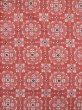 Photo3: L0119R Used Japanese womenPale  Rose KOMON dyed / Silk. Abstract pattern   (Grade B) (3)