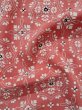 Photo10: L0119R Used Japanese womenPale  Rose KOMON dyed / Silk. Abstract pattern   (Grade B) (10)