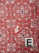 Photo17: L0119R Used Japanese womenPale  Rose KOMON dyed / Silk. Abstract pattern   (Grade B) (17)