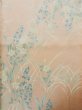 Photo4: L0119W Used Japanese womenShiny Pale Pink KOMON dyed / Silk. Flower,   (Grade C) (4)