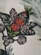 Photo9: L0119X Used Japanese women  Off White KOMON dyed / Silk. Flower,   (Grade C) (9)