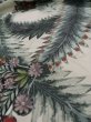Photo11: L0119X Used Japanese women  Off White KOMON dyed / Silk. Flower,   (Grade C) (11)