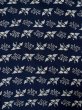 Photo3: L0119Z Used Japanese womenGrayish  Navy Blue KOMON dyed / Silk. Tall grass,   (Grade B) (3)