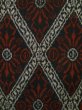 Photo8: L0126A Used Japanese womenDark  Red ORI woven / Silk. Abstract pattern   (Grade A) (8)
