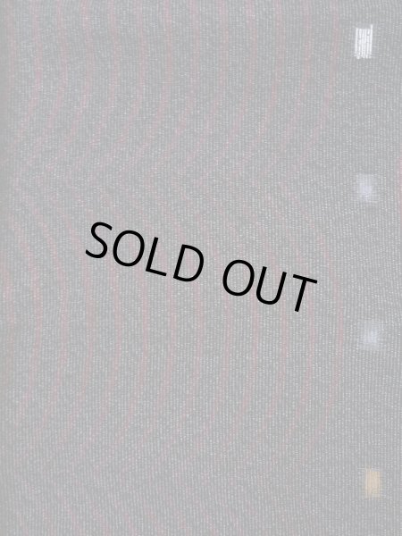 Photo7: L0126C Vintage Japanese women   Black KOMON dyed / Silk. Stripes,   (Grade D) (7)