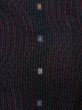 Photo8: L0126C Vintage Japanese women   Black KOMON dyed / Silk. Stripes,   (Grade D) (8)