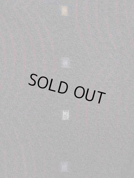 Photo8: L0126C Vintage Japanese women   Black KOMON dyed / Silk. Stripes,   (Grade D) (8)