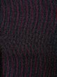 Photo9: L0126C Vintage Japanese women   Black KOMON dyed / Silk. Stripes,   (Grade D) (9)