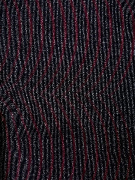 Photo9: L0126C Vintage Japanese women   Black KOMON dyed / Silk. Stripes,   (Grade D) (9)