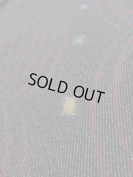 Photo11: L0126C Vintage Japanese women   Black KOMON dyed / Silk. Stripes,   (Grade D) (11)