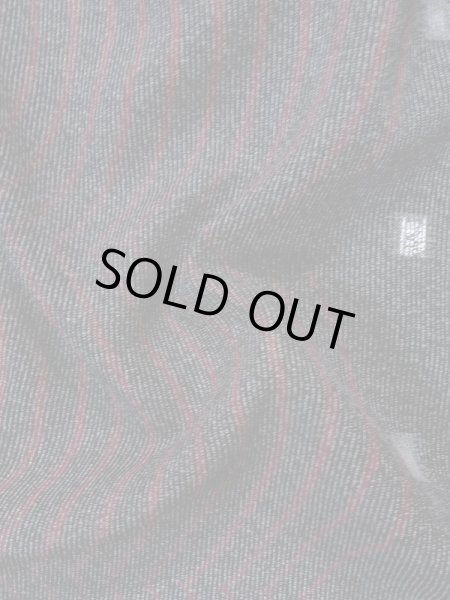 Photo13: L0126C Vintage Japanese women   Black KOMON dyed / Silk. Stripes,   (Grade D) (13)