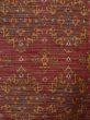 Photo5: L0126M Used Japanese womenSmoky Pale Vermilion ORI woven / Silk. Geometrical pattern,   (Grade B) (5)