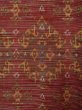 Photo6: L0126M Used Japanese womenSmoky Pale Vermilion ORI woven / Silk. Geometrical pattern,   (Grade B) (6)