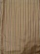 Photo3: L0126P Used Japanese womenSmoky Pale Cream ORI woven / Silk. Stripes,   (Grade B) (3)