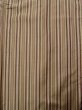 Photo4: L0126P Used Japanese womenSmoky Pale Cream ORI woven / Silk. Stripes,   (Grade B) (4)