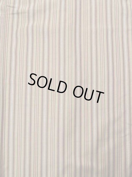 Photo4: L0126P Used Japanese womenSmoky Pale Cream ORI woven / Silk. Stripes,   (Grade B) (4)