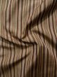 Photo9: L0126P Used Japanese womenSmoky Pale Cream ORI woven / Silk. Stripes,   (Grade B) (9)