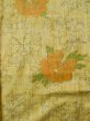 Photo4: L0126Q Used Japanese womenPale  Cream TOKAMACHI TSUMUGI pongee / Silk. Flower,   (Grade A) (4)