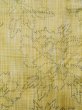 Photo9: L0126Q Used Japanese womenPale  Cream TOKAMACHI TSUMUGI pongee / Silk. Flower,   (Grade A) (9)