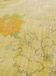 Photo11: L0126Q Used Japanese womenPale  Cream TOKAMACHI TSUMUGI pongee / Silk. Flower,   (Grade A) (11)