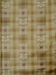 Photo3: L0126T Used Japanese womenPale  Beige ORI woven / Silk. Flower,   (Grade D) (3)