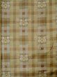 Photo3: L0126T Used Japanese womenPale  Beige ORI woven / Silk. Flower,   (Grade D) (3)