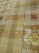 Photo8: L0126T Used Japanese womenPale  Beige ORI woven / Silk. Flower,   (Grade D) (8)