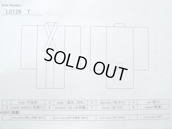 Photo12: L0126T Used Japanese womenPale  Beige ORI woven / Silk. Flower,   (Grade D) (12)