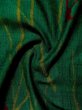 Photo12: L0126U Used Japanese womenSmoky  Green ORI woven / Silk. Bird,   (Grade B) (12)