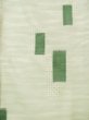 Photo5: L0126V Used Japanese womenSmoky Sharbet Green ORI woven / Silk. Quadrangle,   (Grade C) (5)