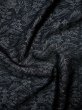 Photo11: L0127A Used Japanese womenSmoky  Gray ORI woven / Silk. Temple,   (Grade B) (11)