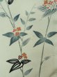 Photo6: L0202H Used Japanese womenHeather Grayish Pale Blue HAORI short jacket / Silk. Flower,   (Grade C) (6)