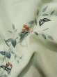 Photo10: L0202H Used Japanese womenHeather Grayish Pale Blue HAORI short jacket / Silk. Flower,   (Grade C) (10)