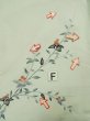 Photo18: L0202H Used Japanese womenHeather Grayish Pale Blue HAORI short jacket / Silk. Flower,   (Grade C) (18)