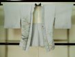 Photo1: L0202I Used Japanese womenSharbet  Pale Blue HAORI short jacket / Silk. Circle,   (Grade B) (1)