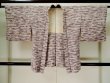 Photo1: L0202O Used Japanese womenSmoky  Wisteria HAORI short jacket / Silk. Flower,   (Grade C) (1)