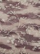 Photo8: L0202O Used Japanese womenSmoky  Wisteria HAORI short jacket / Silk. Flower,   (Grade C) (8)
