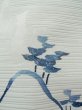 Photo8: L0202R Used Japanese womenSharbet  Pale Blue HAORI short jacket / Synthetic. Landscape,   (Grade B) (8)