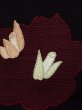 Photo5: L0202U Used Japanese women  Black HAORI short jacket / Silk. Flower,   (Grade A) (5)
