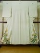 Photo1: L0204B Used Japanese womenLight Sharbet Teal TOMESODE formal / Silk. UME plum bloom   (Grade D) (1)