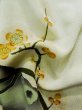 Photo16: L0204B Used Japanese womenLight Sharbet Teal TOMESODE formal / Silk. UME plum bloom   (Grade D) (16)