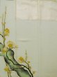 Photo18: L0204B Used Japanese womenLight Sharbet Teal TOMESODE formal / Silk. UME plum bloom   (Grade D) (18)