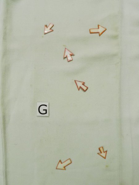 Photo26: L0204B Used Japanese womenLight Sharbet Teal TOMESODE formal / Silk. UME plum bloom   (Grade D) (26)