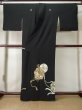Photo2: L0204D Used Japanese women  Black TOMESODE formal / Silk.  Mirror motif  (Grade B) (2)