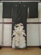 Photo2: L0204E Used Japanese women  Black TOMESODE formal / Silk. Chrysanthemum,   (Grade B) (2)