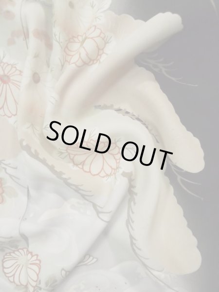 Photo15: L0204E Used Japanese women  Black TOMESODE formal / Silk. Chrysanthemum,   (Grade B) (15)